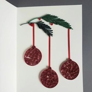 Handmade Paper Quill Holiday Card